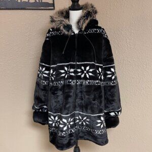 Hooded Furry Coat, like new
